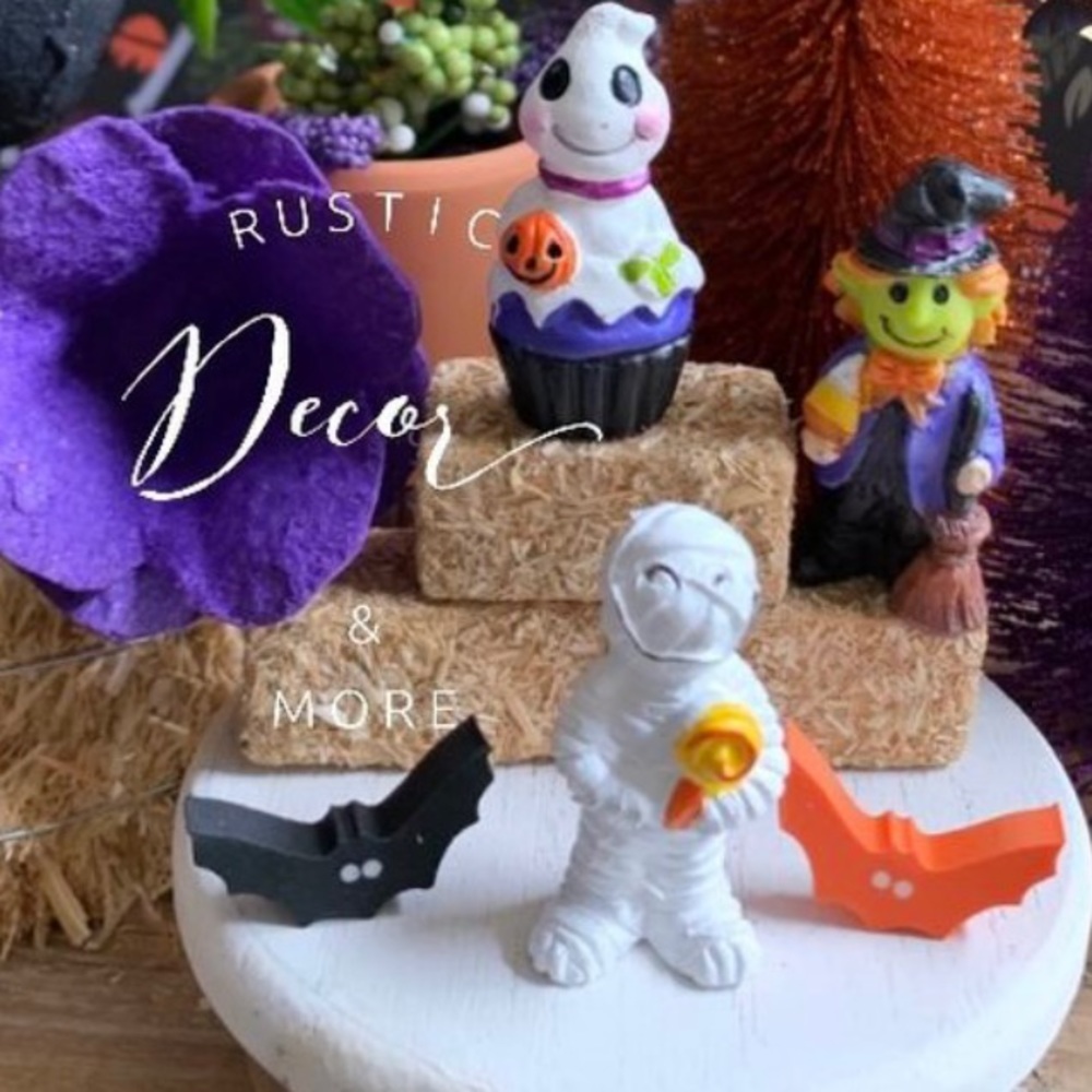 FAIRY GARDEN Spooky Halloween Ghost Mummy Witch